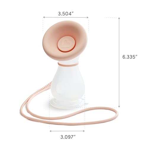 Munchkin Manual Breast Pump for Breastmilk, Food Grade Silicone, BPA Free, 4 Ounce - Portable Breastfeeding Essential for Expressing Milk at Home, Work, and On The Go, Clear/Pink - image 5