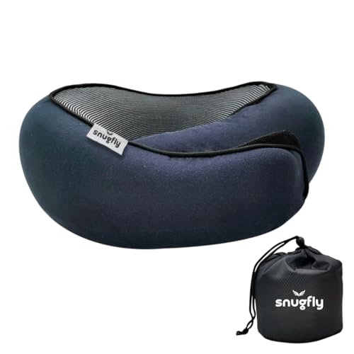 Travesseiro de Viagem SnugFly - Suporte Duplo para Cabeça, Ergonô...