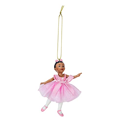Image of Kurt S. Adler African American Little Ballerina Christmas Tree Ornament,Resin, C8751 New