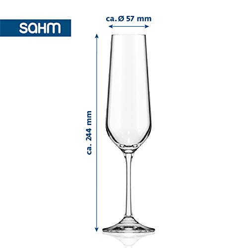 Sektgläser Set 6-teilig mit 200ml Kapazität