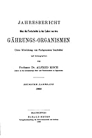 Jahresbericht Uber Die Fortschritte in Der Lehre Von Den Gahrungs-Organismen 1533497001 Book Cover
