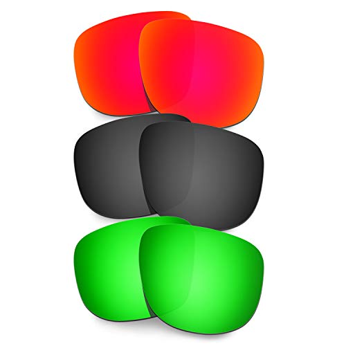 Lentille de rechange pour Oakley Holbrook R OO9377 : verre rouge, noir ou vert résistant
