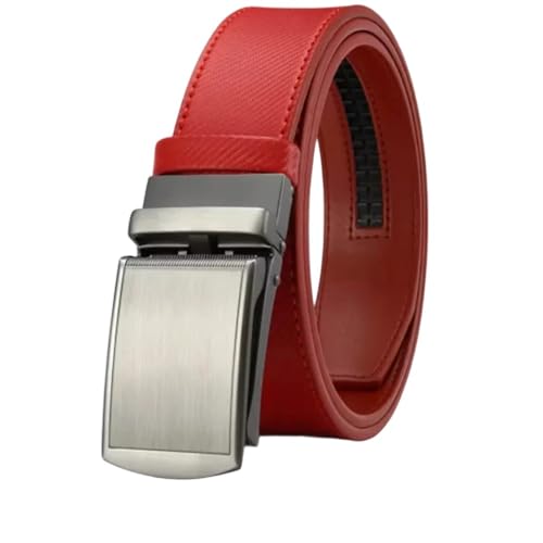 Men's Belt Leather Belt Of Metal Automatic Buckle Designer Waist Belt 3.5Cm White 110cm