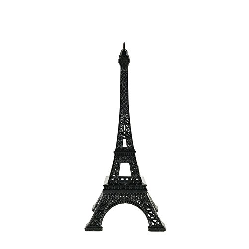 allgala 7" Eiffel Tower Statue Decor Alloy Metal, Black