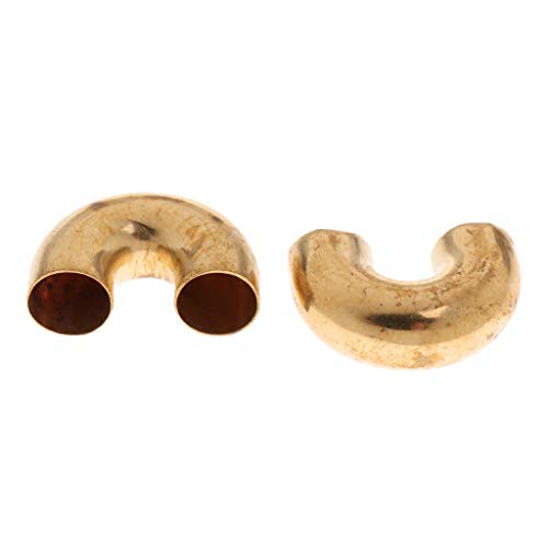 F Fityle 2pcs Trumpet Tuning Copper Tube for Woodwind Instrument Accessories Gold - Thumbnail 2