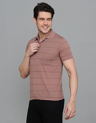 Image of INKKR Striped Polo Neck T-Shirt Dora Combo
