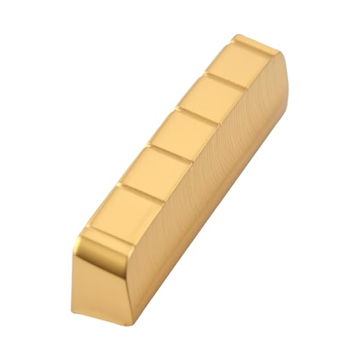 DIAO79NI 1個 6弦真鍮ギターナット プレスロットトップナット 42mm x 6mm x 7.5-8mm Les Paul LP SG スタイルエレキギターまたはアコースティックギターパーツ交換ゴールド