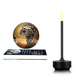EJFOIEJ Cordless LED Metal Table Lamp, Fashion World Geographic Globes, Portable LED Table Lamp, 3-Levels Brightness Metal Desk Lamp, 3 Color Touch Control Rechargeable Lamp, Night Light, Bedside Lamp,Dining Room Lamp