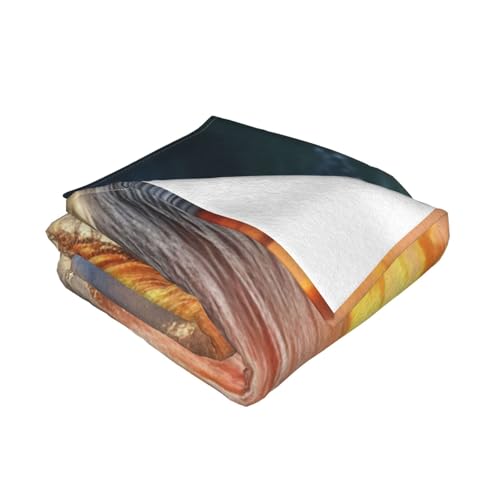 Couverture pelucheuse océan 203x152 cm double face douce - 6
