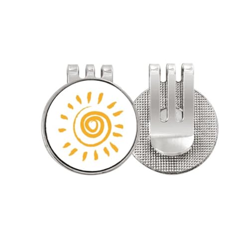 Marqueur de balle de golf jaune soleil pour ne plus perdre sa position sur le green