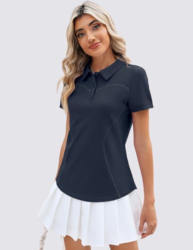 Image of TFSDOD Womens Golf Shirts Ladies Polo Shirt Short Sleeve Activewear Top