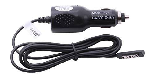 vhbw Chargeur Allume-Cigare Compatible avec Microsoft Surface RT Tablette - Chargeur 12V Noir - Remplacement pour 1512, 1513, 1516, 1572