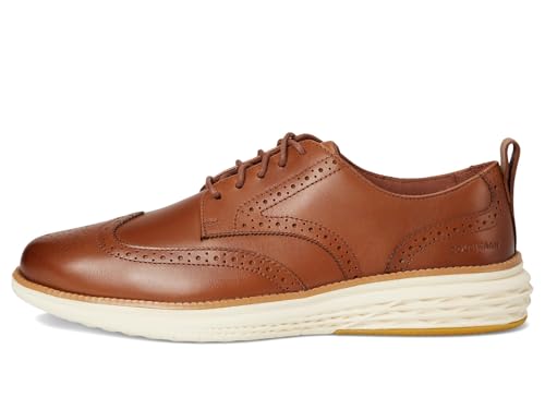 Cole Haan Men's Grand Hurrion Wingtip Oxfords, British Tan/Ivory, 11-M US