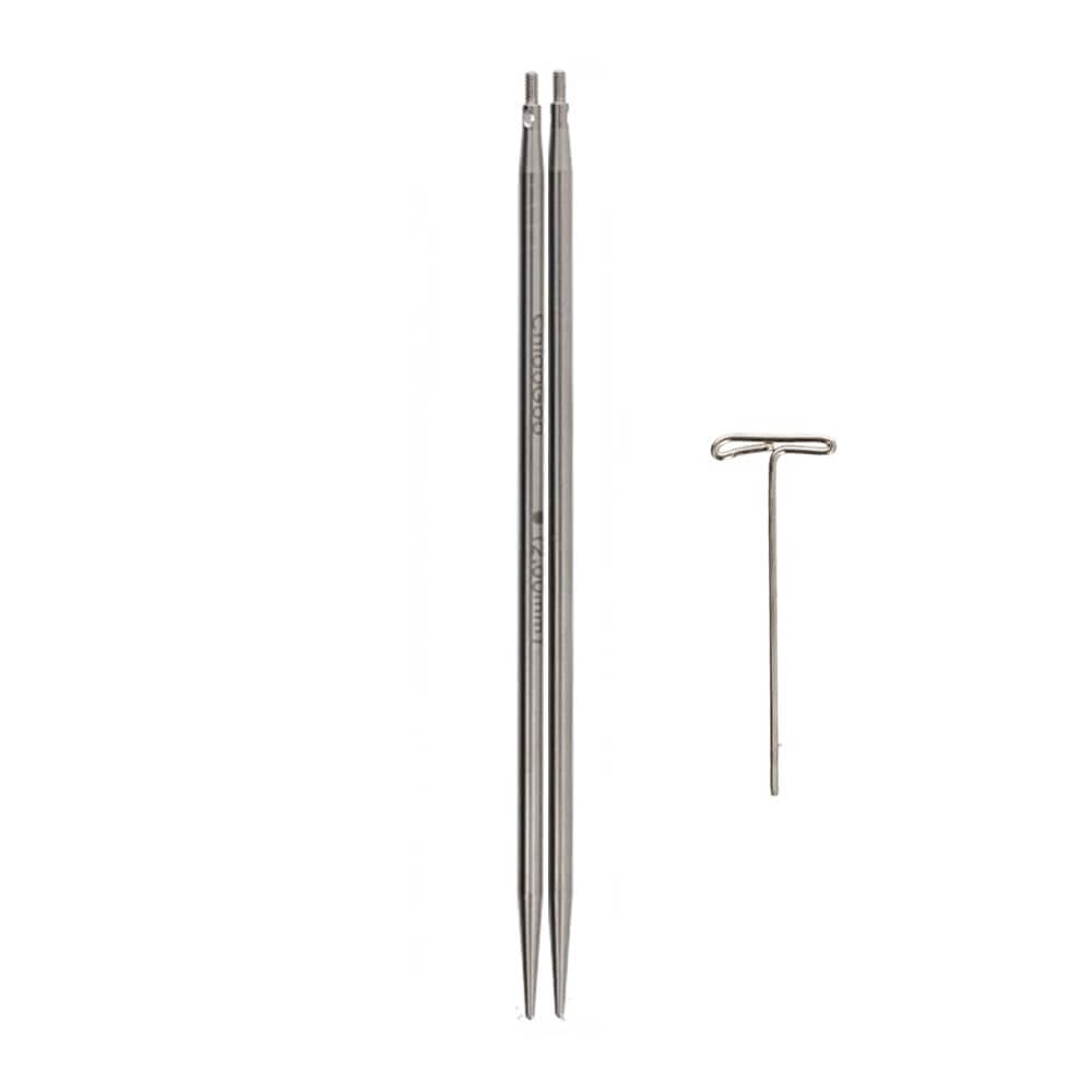 ChiaoGoo Twist Lace Interchangeable Knitting Needle Tips 8 cm Length 2.00 mm Size Silver 1 piece 7503-0