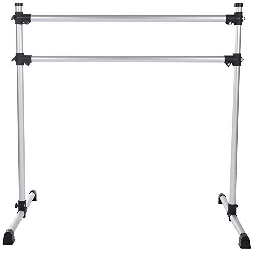 Umeken 4 Foot Ballet Barre Height Adjustable Aluminum Light Weight Portable Stretch Bar