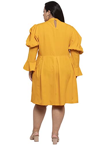 Image of Flambeur Women's Crepe Fit and Flare Knee-Length Dress