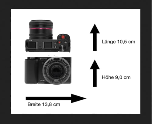 Funda de piel digiETUI para AgfaPhoto C130 con ajuste a medida 6