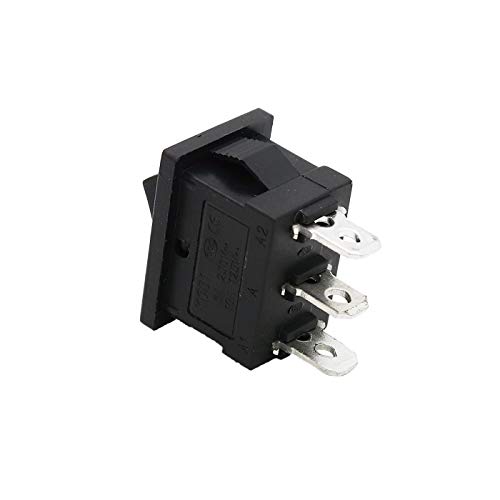 Image of Electronic Spices Pack of 5 Spdt On /Off /On Mini Black 3 Pin Rocker Switch Ac 6A /250V 10A /125V
