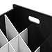 Blue Print Storage Organizer with Wheels, 21 Slots Mobile Blueprint Storage Rack Cart, Construction Plan Holder Roll Files Cart Map Poster Storage Cabinet for Office Home School, Black