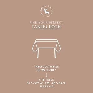 MONDAY MOOSE Gingham Checkered Farmhouse Rustic Picnic Style Decoration Rectangle Natural Stonewashed Cotton Tablecloth for Kitchen, Dining Room, Restaurant (55x70 inch, Beige) MONDAY MOOSE Gingham Checkered Farmhouse Rustic Picnic Style Decoration Rectangle Natural Stonewashed Cotton Tablecloth for Kitchen Dining Room Restaurant 55×70 inch Beige