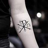 Chi Rho Temporary Tattoo Sticker (Set of 2) - OhMyTat
