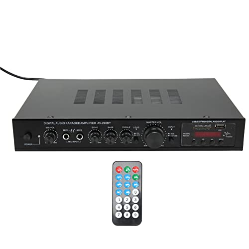 Amplificador Doméstico, Preto Multifuncional de 5 Canais FM Estéreo Amplificador de Pesquisa Automát