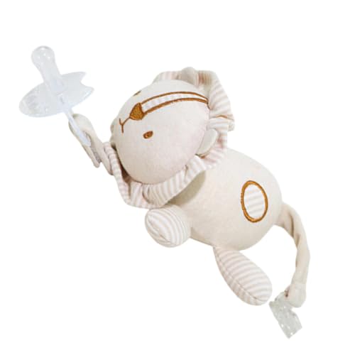 Plush Pacifier Holders - Removable Nipple Clips, Soft Animal Snuggle Toys