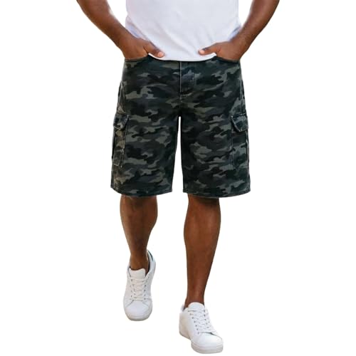 Short cargo homme camouflage pour randonnée et sorties d'été décontractées