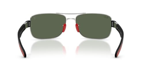 Ray-Ban RB3763M Sunglasses, Silver/Dark Green, 64 mm - image 4