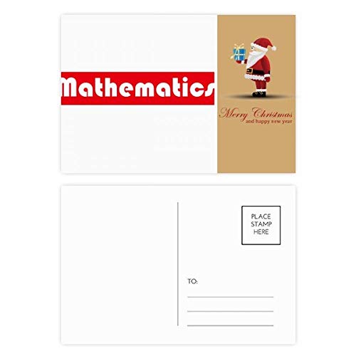 Cartes postales Course and Major Mathématiques Rouge Père Noël, lot de 20 pour vœux originaux