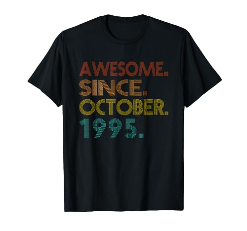 Awesome Since October 1995 Men Women Birthday Idea Vintage Camiseta