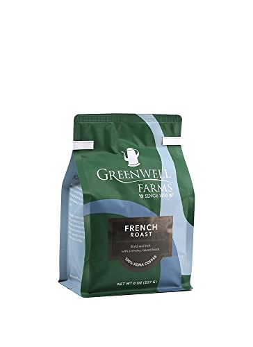 Greenwell Farms 100% Hawaiian Kona Coffee - French Roast, Whole Bean, 8oz miniatura 1