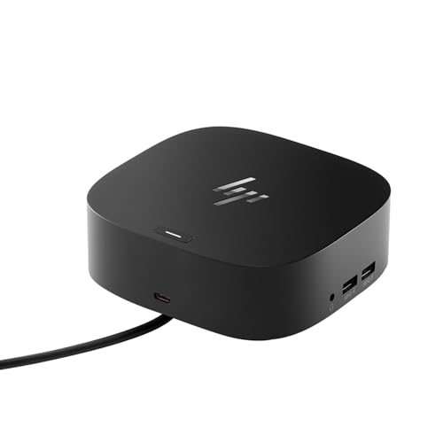 Image of HP USB-C G5 Essential Dock, USB Type-C connectivity, 10 Ports, Universal Compatibility, 65W Power delivery, Single USB-C Cable Setup, Compact Design, 1-Year Warranty, Black, 0.70 kg, 784Q9AA