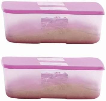 Tupperware Freezermate - 1.5 L Plastic Fridge Container (Pack of 2, Pink)
