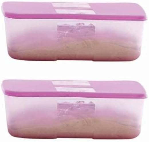 Tupperware Freezermate- 1.5 L Plastic Fridge Container (Pack Of 2, Pink), Blue-Green