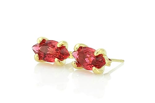 Boucles d'oreilles pierre de naissance tourmaline et petites boucles d'oreilles or vermeil