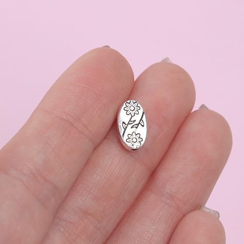 Miniatura 3 de Comimark 100 cuentas espaciadoras de flores, perfectas para hacer joyas y accesorios de pulseras