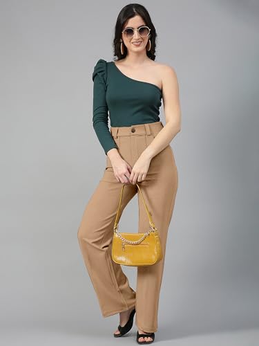 Image of Mehrang Trousers for Women, Formal Pants for Women, Straight Fit Pants