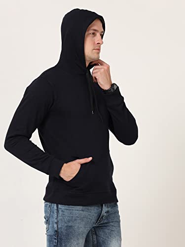 Image of Ideation Men's Cotton Hooded Neck Solid Full Sleeve Hoodies with Kangaroo Pocket