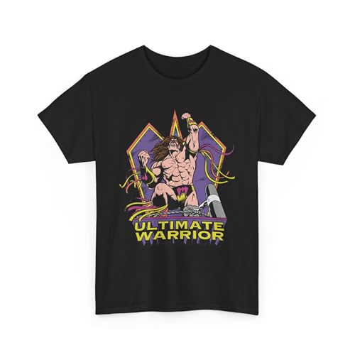 Ultimate Warrior Tshirt Comic Retro Pro Wrestling T-Shirt Tee Shirt for Men Women Black
