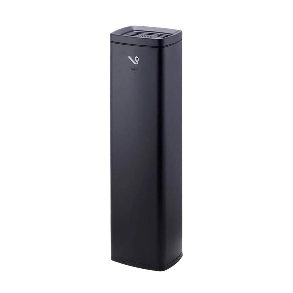 Stand ashtray Hotel Lobby Smoke Extinguishing Column, Outdoor Standing Cigarette Butt Collection Bucket Pillar(Black)