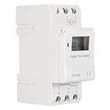 Zeitschaltuhr 12V DC Solar Schaltuhr THC Programmierbare Zeitschaltuhr Zeitrelais Digital LCD DIN 30A SCHIENE