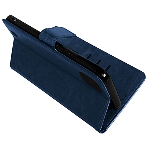 Image of Flip Cover Compatible with Realme C20 / C20A / C11 (2021) | Premium Leather Finish | Inbuilt Pockets & Stand | Flip Cover Back Case for Realme C20 / C20A / C11 (2021) (Blue)