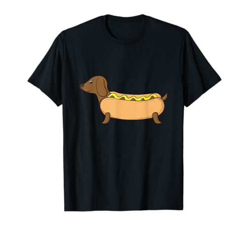 Hot Dog lustiger Hund im Brötchen T-Shirt