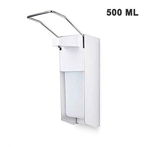 Preisvergleich Produktbild caijiacanna Manueller Seifenspender 500 ml Edelstahlgriff Hygieneseifenspender Haushaltswandmontierter medizinischer Desinfektionsflüssigkeitsspender
