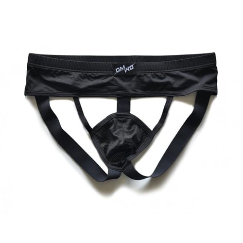 Tynver Jockstrap Hombre Transparente de Malla Transpirable Bajo Ajuste Sexy Secado Rápido(black,XL)
