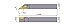 Mitsubishi Materials SVJBR-102SM SVJB-SM Series Front Turning Tool Holder for Gang Type Tool Posts, 93? Angle, Right Hand, 0.625" Height, 0.625" Width, 5.906" Length