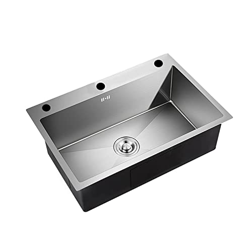 キッチンシンク 流し台 ステンレス製 650*450mm シンクセット 台所 家庭用 大容量 手作り 水切りカゴ付き