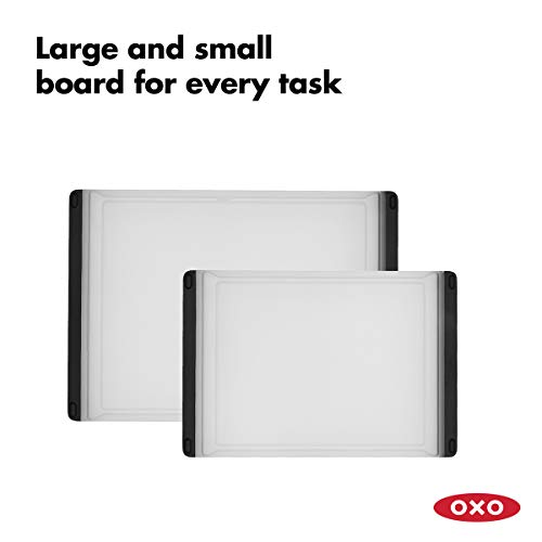 Oxo Good Grips Plastic Carving & Cutting Board And Good Grips 2-Piece Plastic Cutting Board Set (Pack Of 1) #TOP5