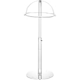 Tubayia Soporte acrílico para sombrero, soporte para peluca, decoración, altura ajustable, soporte para sombrero, gorra de béisbol, estante para peluca, reloj, sombrero, sombrero de vaquero, venta al